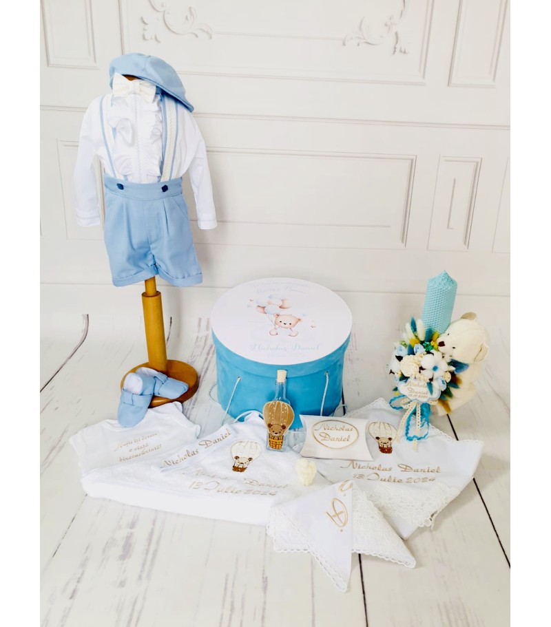 Happy balloon, trusou complet botez baieti