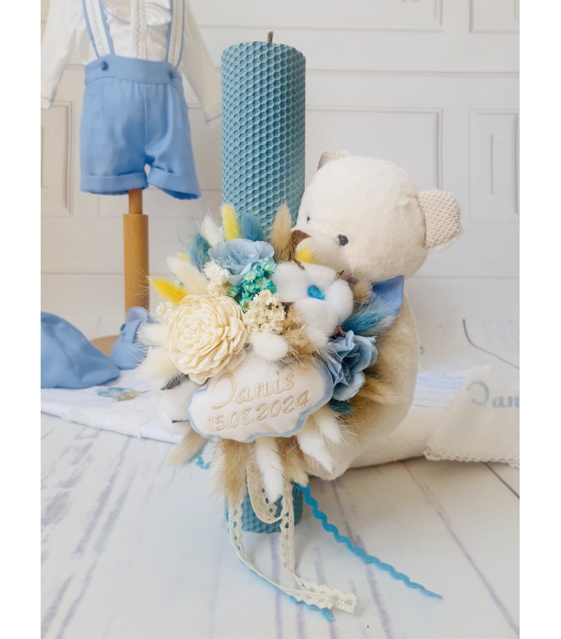 Infinity balloon, trusou complet botez baieti