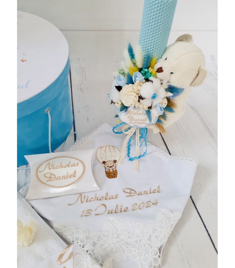Happy balloon, trusou complet botez baieti