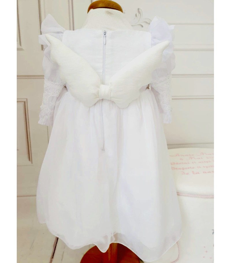 Magnolia, set complet cu trusou, cutie si lumanare pentru botez fetite