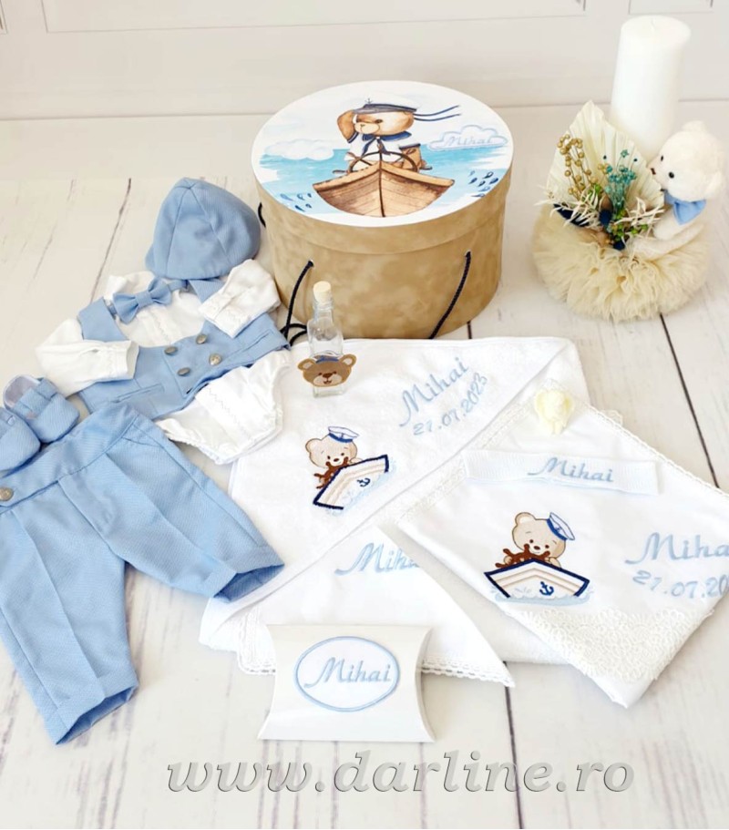 Sailing bear, trusou complet botez baieti