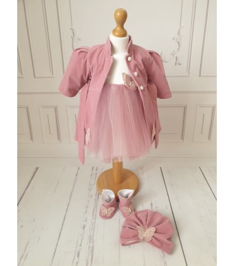 Butterfly-rochița și paltonaș pentru botez 