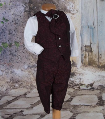 Costumas botez Royal Burgundy