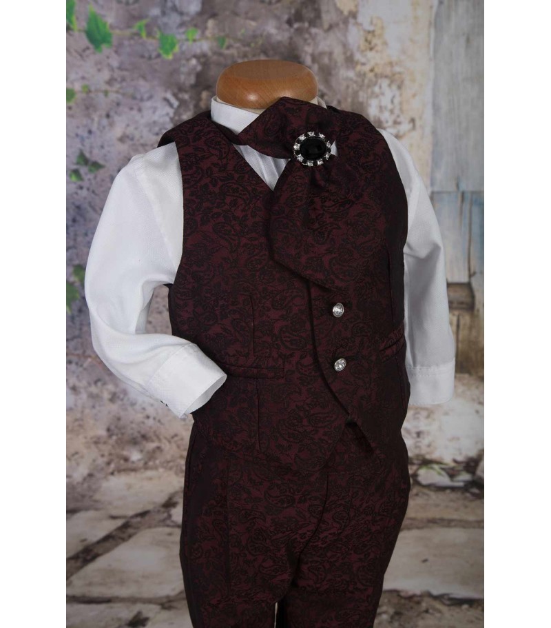 Costumas botez Royal Burgundy