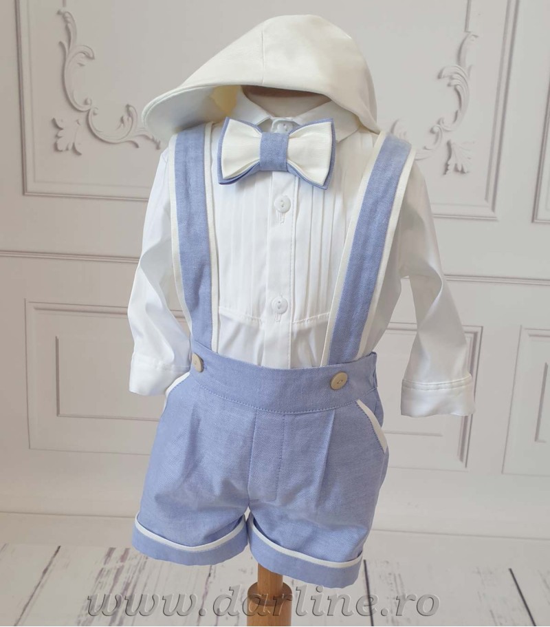 Costumas botez cu bretele MyBlue
