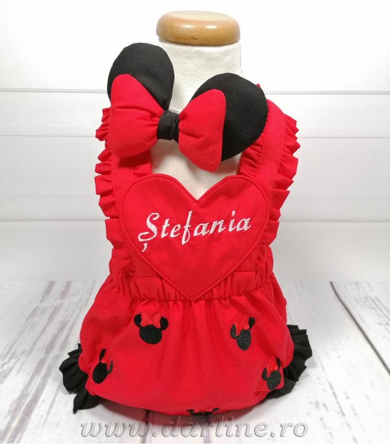 Salopeta personalizata Minnie Head