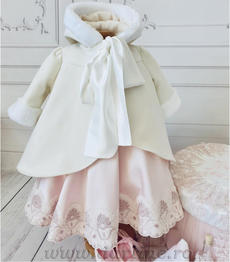 Cutie si trusou complet botez iarna Miss Pinkie