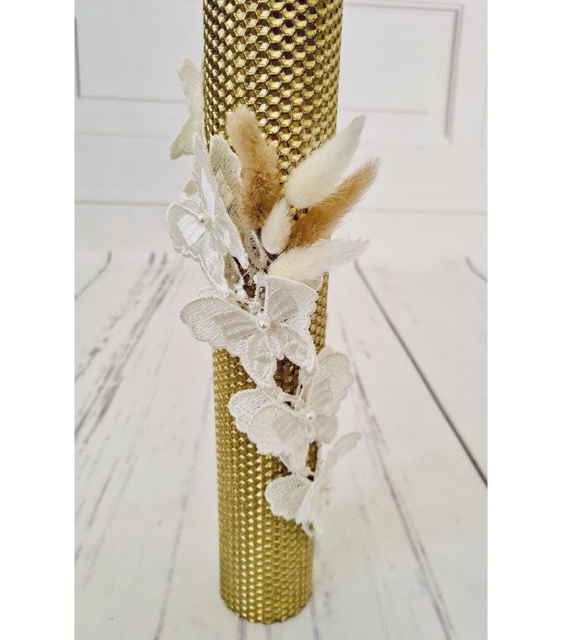 Lumanare botez aurie Gold