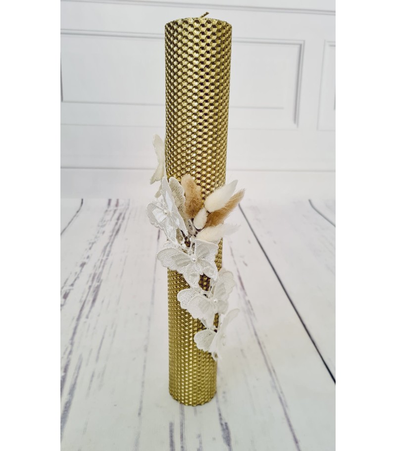 Lumanare botez aurie Gold