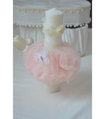Lumanare botez Butterfly Roses